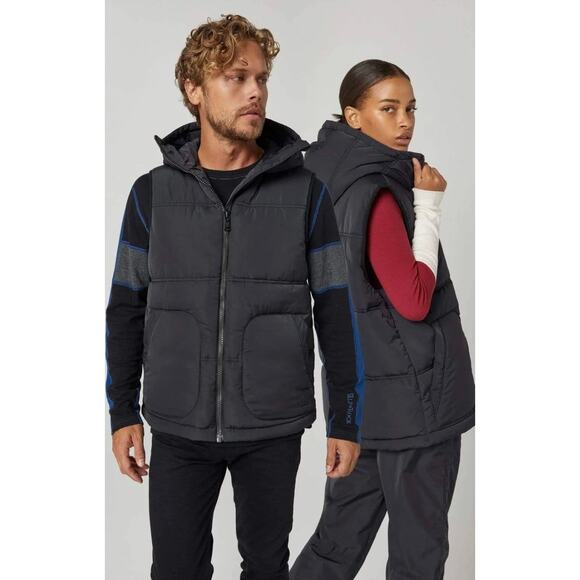 Alp N Rock ANR Womens Uno Vest Large Full Zip Insulated Puffer Hooded Gray - Picture 1 of 8